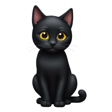 Black cat sticker