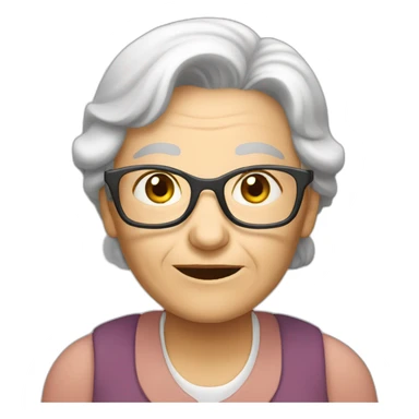 Help old lady sticker