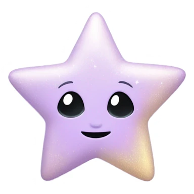 Pastel lilac sparkly stars sticker