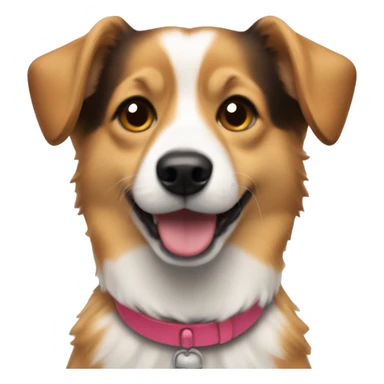 dog corgi with brunette girl sticker