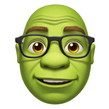 Shrek wearing glasses  sticker