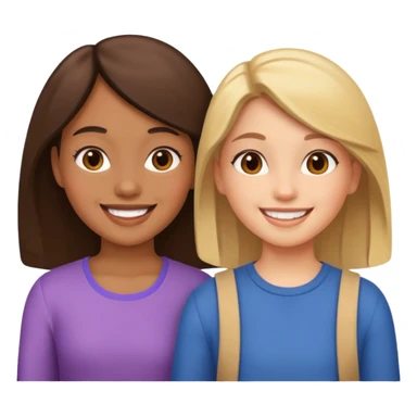 girl besties  sticker