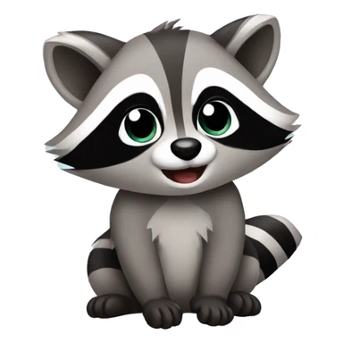 Cute raccoon  sticker