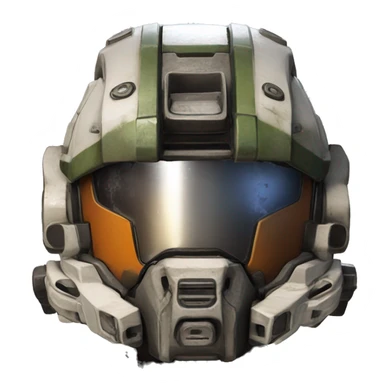 design me a emoji of Jack Cooper’s helmet from Titanfall 2. the front of the helmet facing straight forward, a straight on view of it. sticker