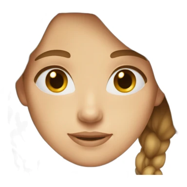 middle haired women light brown hair with light brown cap blue eyes  sticker