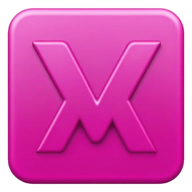 Letter “v” in magenta pink color sticker