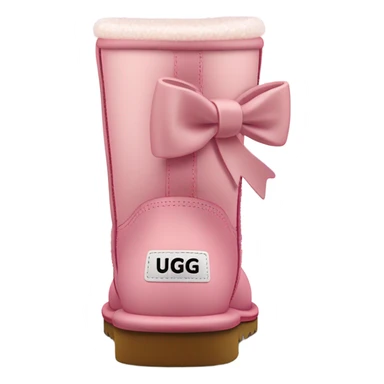 light pink uggs with bow sticker