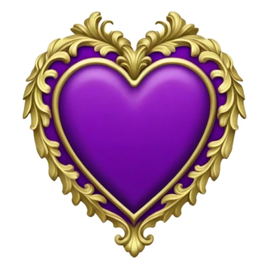 rococo regency purple heart sticker
