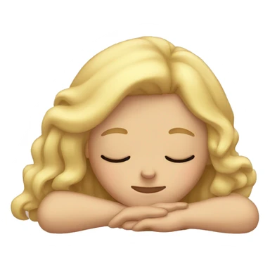 blonde girl sleeping hard sticker