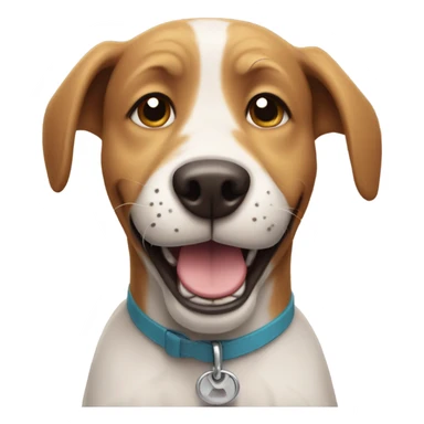 a comic dog who is happy, sticker