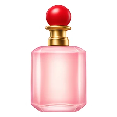 Light pink perfume with small red lid no gold sticker