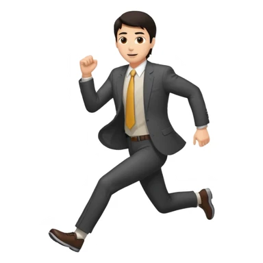 A man running in a suit sticker