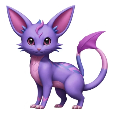Sneasel-Nidorino-Espeon-Noibat-Purrloin-Fakémon-hybrid-creature (full body)  sticker