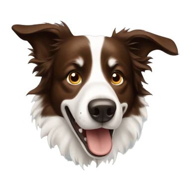 Brown border collie surging  sticker