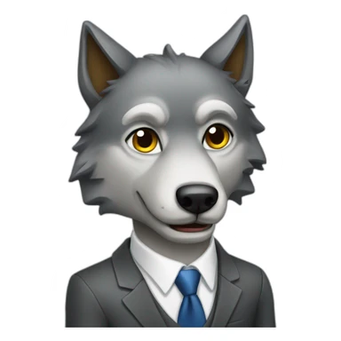 Business Wolf sticker