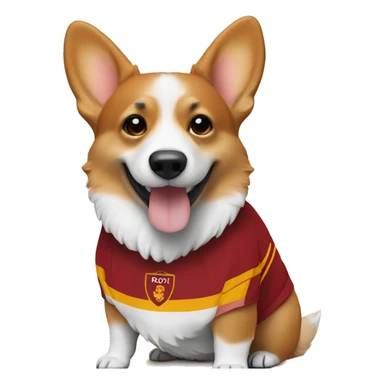 corgi with AsRoma shirt sticker
