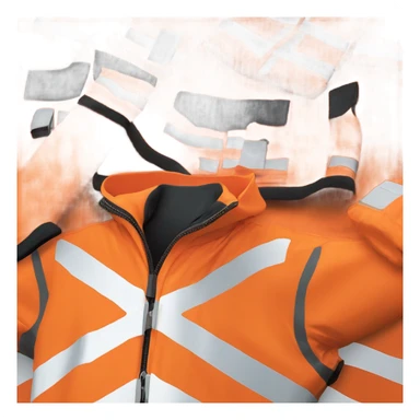 orange hi visibility clothing sticker