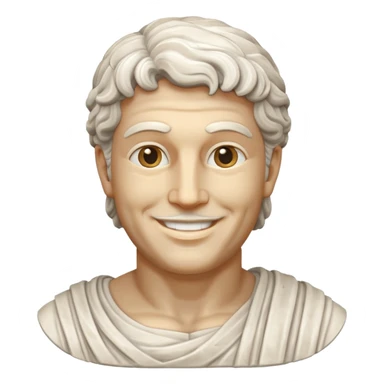 fais une statue grecque homme avec un minimum de sourire sticker