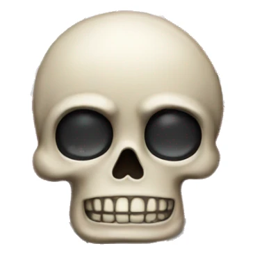 Skull emoji with stopsign sticker