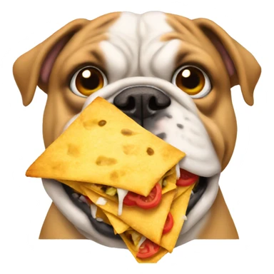 Bulldog with nachos sticker