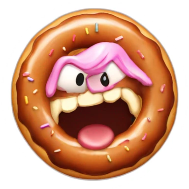 angry doughnut emoji sticker