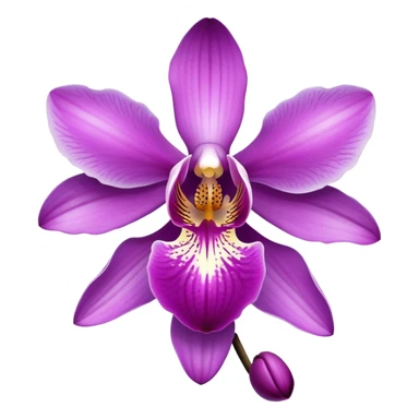 Orchid flower sticker