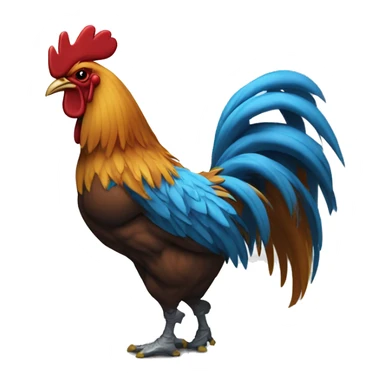 bodybuilder rooster dressed in nike sticker