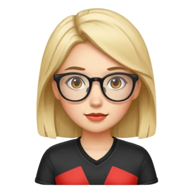 gamer girl with glasses sticker