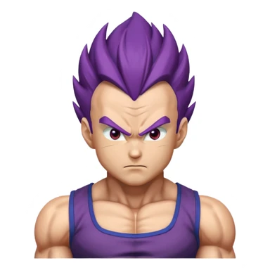 Vegeta ultra ego with purple hair sticker
