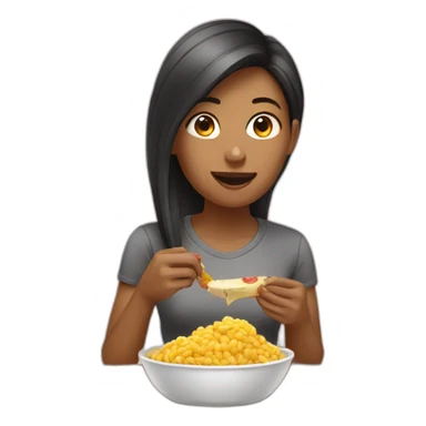 female-programmer-eating-food sticker