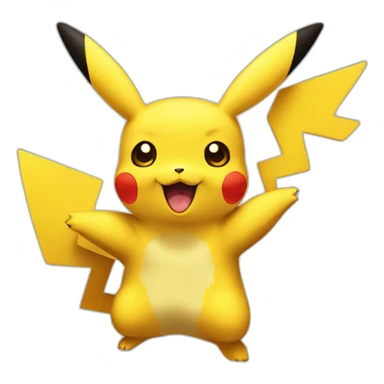 Un pikachu en feu sticker