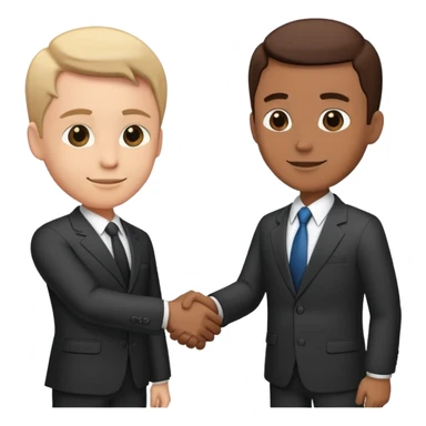 business person in a suit shaking hands with another person sticker