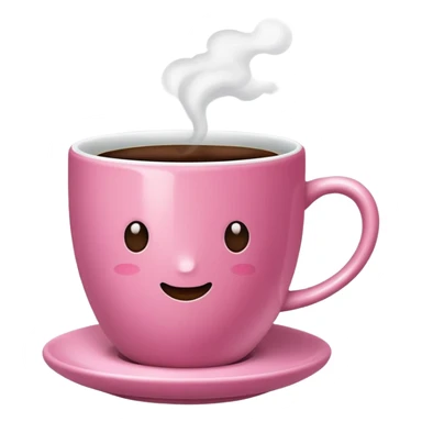 coffee in a pink cup sticker