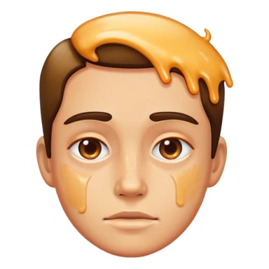 greasy person with oil on their face sticker