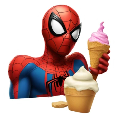 Spider-Man eating ice cream  sticker