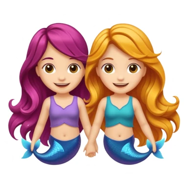 Dos sirenas juntas sticker