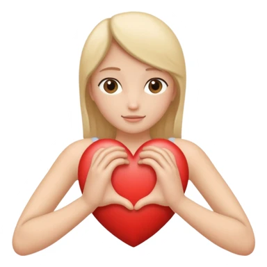 I want a heart embraced by two arms, one that is tender, without faces. sticker