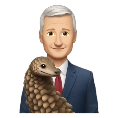 Bruno Le Maire in a pangolin disguise sticker