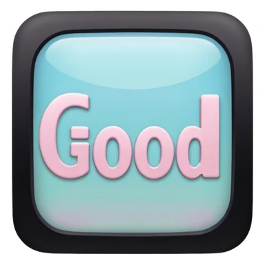 a square and good written in it also fill the background with pastel blue color sticker