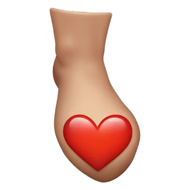 a heart with a heel sticker
