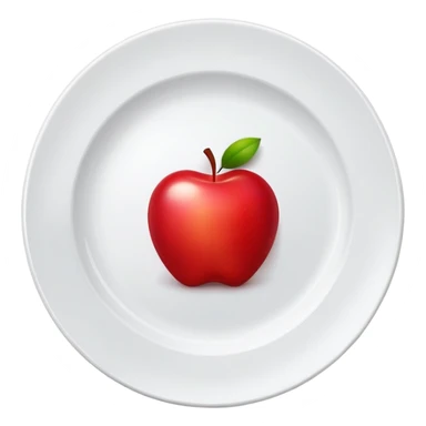 red apple on a plate sticker