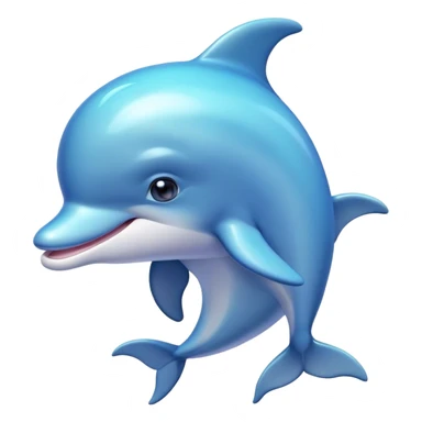 Cinematic Huggable Dolphin Portrait Emoji, Embracing a cuddly, rounded form with a soft, inviting silhouette and a gentle, warm smile, featuring smooth, glossy skin and large, endearing eyes that sparkle with affection, Simplified yet irresistibly adorable features, highly detailed, glowing with a tender, pastel aquatic glow, high shine, comforting and delightful, stylized with an air of plush marine lovability, soft glowing outline, capturing the essence of a super cute dolphin that seems as if it could be hugged into your heart! sticker