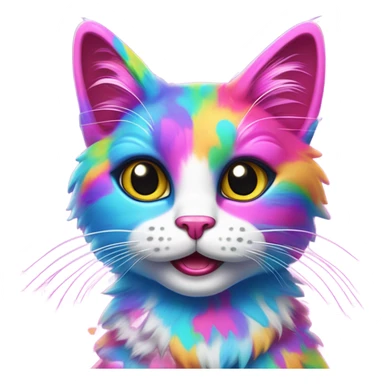 Lisa Frank cat sticker