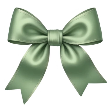 Sage green bow sticker