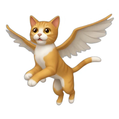 gato volador sticker