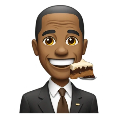 obama eating fudge sticker