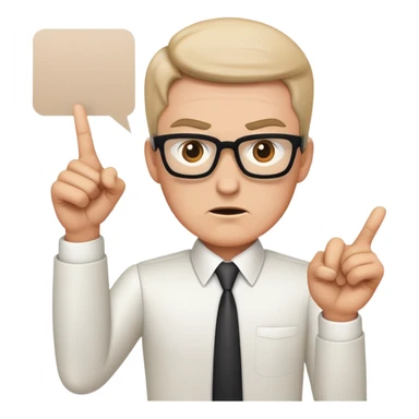 demanding boss pointing at design mockups sticker