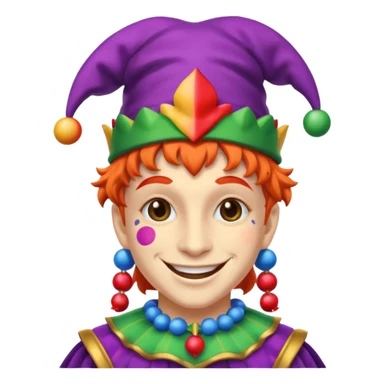 A jester smiling  sticker