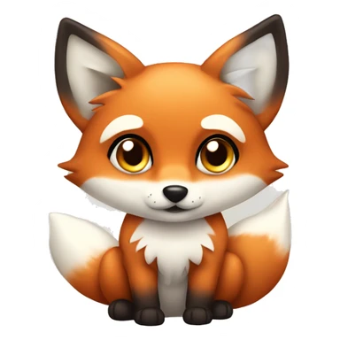 Chibi fox with wide eyes  sticker