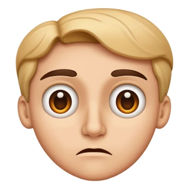 thinking face with furrowed brow and question mark sticker